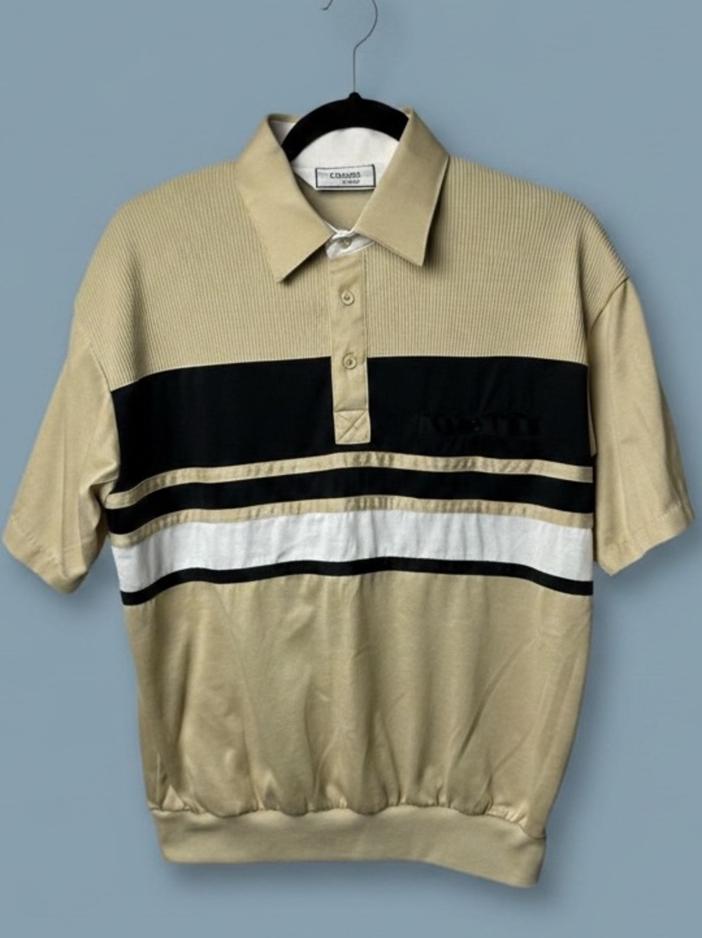 Classics By Palmland Polo Shirt Size M VTG 80s Banded Waist Bowling Golf Tennis